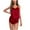 Burgundy A, variant on IROINNID Sleepwear Sets for Women Silk Halter Pajamas with Shorts Homewear Pajamas Two-piece Set,Navy A