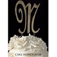 thumbnail image 1 of De Yi Enterprise Toppers à Gâteau Monogram - Strass Doré - M, 1 of 1