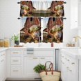 thumbnail image 3 of Yak Butterfly Kitchen Curtains Valances and Tiers Set of 3 Vintage Funny Farm Sunglasses Yak Butterfly Tier Curtains and Valance with Rod Pocket for Small Windows, 27.5"x36", 3 of 9