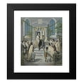 thumbnail image 2 of Moritz Daniel Oppenheim 12x14 Black Modern Framed Museum Art Print Titled - Shavuot (Pentecost) (1880), 2 of 5