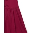 thumbnail image 2 of Wonder Nation Girls Bow Front Skater Dress with Short Sleeves, Sizes 4-18 & Plus, 2 of 3