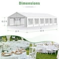 thumbnail image 6 of Summit Living 20'X40' Party Tent Outdoor Event Shelter Canopy with 12 Removable Sidewalls, White, 6 of 9