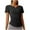 Black, variant on AherBiu Workout Tops for Women Lightweight Quick-Dry Short Sleeve Slim Fitted Athletic T Shirts Activewear Tees