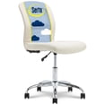 thumbnail image 1 of Silla de trabajo Serta Essential sin brazos con ruedas y respaldo de malla, color crema, 1 of 9