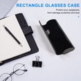 thumbnail image 6 of Slim Matte Hard Metal Spectacles Case Eyeglasses Black, 6 of 9