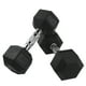 thumbnail image 2 of Par De Mancuernas Hexagonales De Caucho Fire Sports Negro 9Kg Fire Sports Par de Mancuernas/Caucho/Negro, 2 of 4