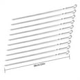 thumbnail image 6 of Casewin Barbecue Skewers - Set of 10 Stainless Steel Kebab Skewers BBQ Sticks 38cm Long Flat Metal Reusable Shish Kabob Skewers for Grilling Meat Chicken Vegetable, 6 of 6