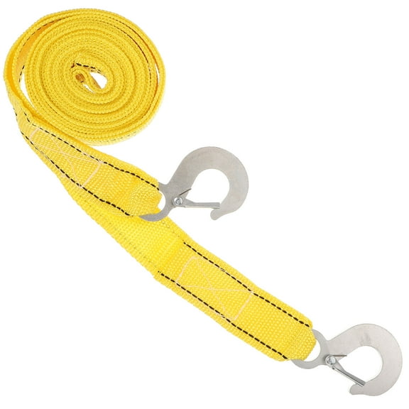 NICEXMAS Portable Yellow Tow Chain with Hooks Thickened Nylon Pulling Rope
