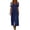 Navy A, variant on Edvintorg Women's Button Down Midi Dress 3/4 Sleeve V Neck Loose Casual Summer Dresses with Pockets Spring Fashion Clothing
