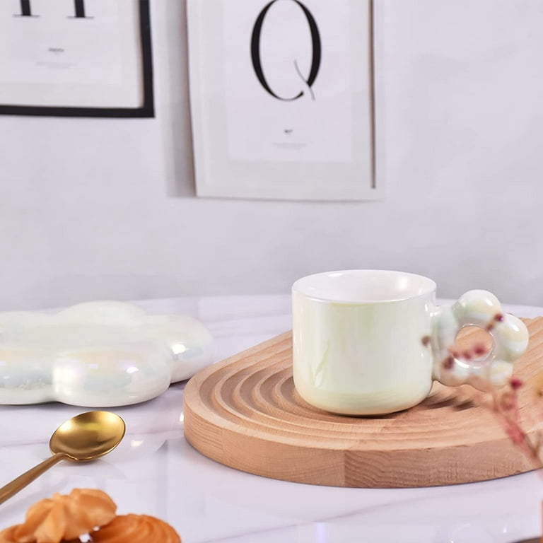 Handmade Cute Ceramic Coffee Mug, Pink And Yellow Personalized Pottery –  UtopiaLifeStudio
