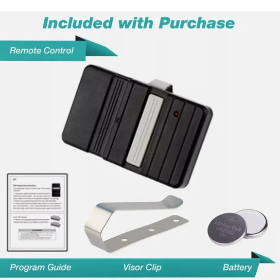 9/12 Dip Switch Garage Door Opener Remote For Genie Overhead Door Blue Max At90