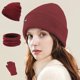 thumbnail image 4 of Conjunto de gorro, bufanda y guantes de invierno para mujer | Gorro de punto de 3 piezas, calentador de cuello y guantes para pantallas táctiles, 4 of 7