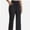 Black, variant on High Waisted Elastic Wide Leg Yoga Pants for Women with Pockets Casual Sportswear Pants