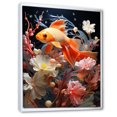 thumbnail image 2 of Designart "Fish In Minimalist Aquarium" Aquariums Floater Framed Wall Art Prints, 2 of 5
