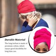 thumbnail image 4 of fastboy Turban Noeud Simple Style Hijab Multipurpose Bonnet Stretch Foulard Bonnet Respirant pour Femmes Accessoires Rose Rouge, 4 of 5
