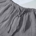 thumbnail image 3 of Besolor Womens Summer Cotton Shorts Casual Comfy Elastic Waist Drawstring Beach Loungewear Shorts with Pockets, 3 of 4