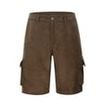 thumbnail image 3 of Tiijoy Big Boys Retro Cowboy Cargo Shorts Relaxed Fit Suede Leather Casual Shorts, 3 of 8
