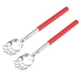 thumbnail image 1 of Unique Bargains 2 Pcs Griffe d'Ours Extensible en Acier Inoxydable Grattoir pour le Dos pour Hommes et Femmes Rouge, 1 of 7