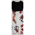 thumbnail image 3 of Plus Size Women's Dress Flower Print Round Neck Long Sleeve Elegant Dress, 3 of 5