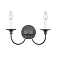 thumbnail image 2 of Atlas Lighting and Home 2-Light Curved Arms Vanity Light - 14" - Matte Black, 2 of 6