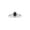 Black Star Sapphire, variant on Rings for Women 14K White Gold Halo of Diamonds Birthstone Ring 6X4MM Pear Tear Drop Gemstone February Amethyst Jewelry for Women  Size 7