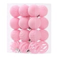 thumbnail image 2 of Eolstice Christmas Ball Ornaments, 24 Pcs Flocked Velvet Shatterproof Baubles, Wavy Embossed Solid And Hollow Cut, For Christmas Tree Holiday Decor, 2 of 7