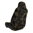 thumbnail image 2 of Fotbe Gold Gloss Outline Floral Funda para Asiento de Auto con Estampado – Impermeable y Antisudor – Ajuste Universal, Lavable a Máquina, Antideslizante (1 Pieza), 2 of 5
