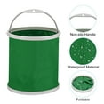 thumbnail image 3 of Uxcell Collapsible Fishing Bucket 11L (2.9 Gallons) Folding Bucket Foldable Water Container Green, 3 of 6