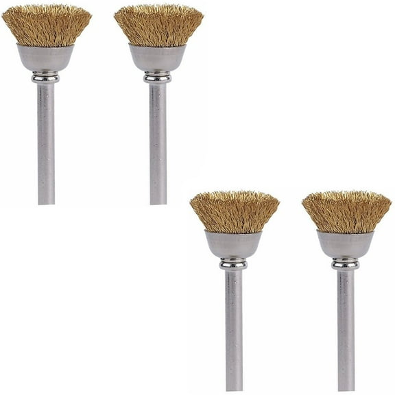 Dremel Genuine OEM Replacement 1/2" Brass Brushes, 4 Pack, 536-02-2PK
