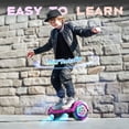thumbnail image 5 of SISIGAD Bluetooth Hoverboard for Adults and Kids, 6.5 inch Solid Tires, LED Lights, Max Speed 6 Mph, Purple, 5 of 8
