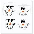 thumbnail image 3 of Scarecrow Faces Vinyl Art Stickers Set/4 Fall DIY Craft Wood Project Decals Black/Orange, 3 of 3