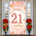 thumbnail image 6 of Pink Theme Happy 21st Birthday Banner Gold Crown 21st Birthday Display Glitter Design Balloon Decor Pink Birthday Backdrop for 21st Birthday Party Female Birthday Photo Backdrop, 6 of 9