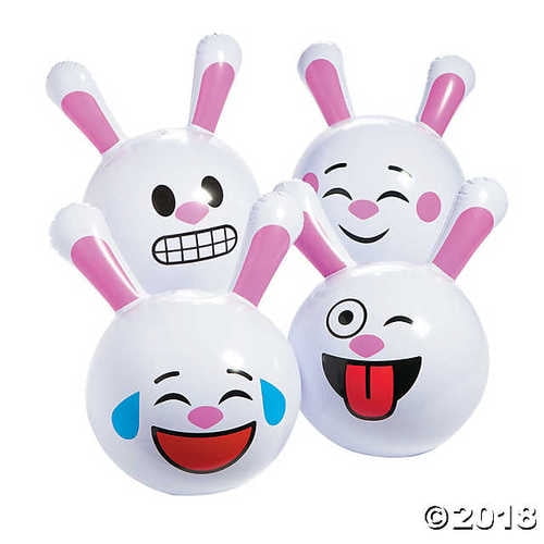 12- Emoji Easter Bunny Beach balls - Walmart.com - Walmart.com
