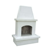 Contractors Model Vented Fireplace - White Aspen