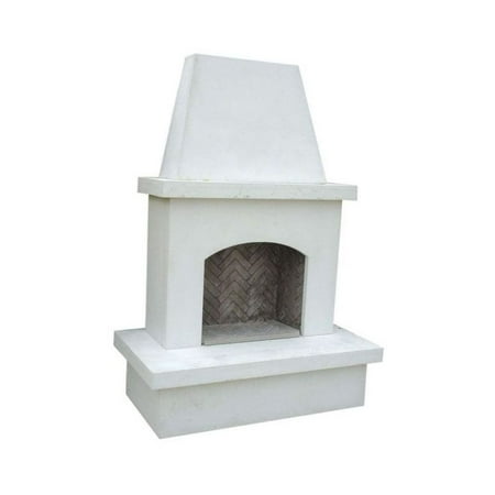 Contractors Model Vented Fireplace - White Aspen