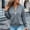 Gray, variant on Women Jacket Outdoor Baeitkot Women Solid Color Jacket Outdoor Loose with Pocket Coat Khaki S