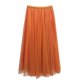 thumbnail image 1 of Falda ancha de color liso con corte en A y vuelo amplio para mujer - Tejido de red - Tallas S/M/L/XL, 1 of 2