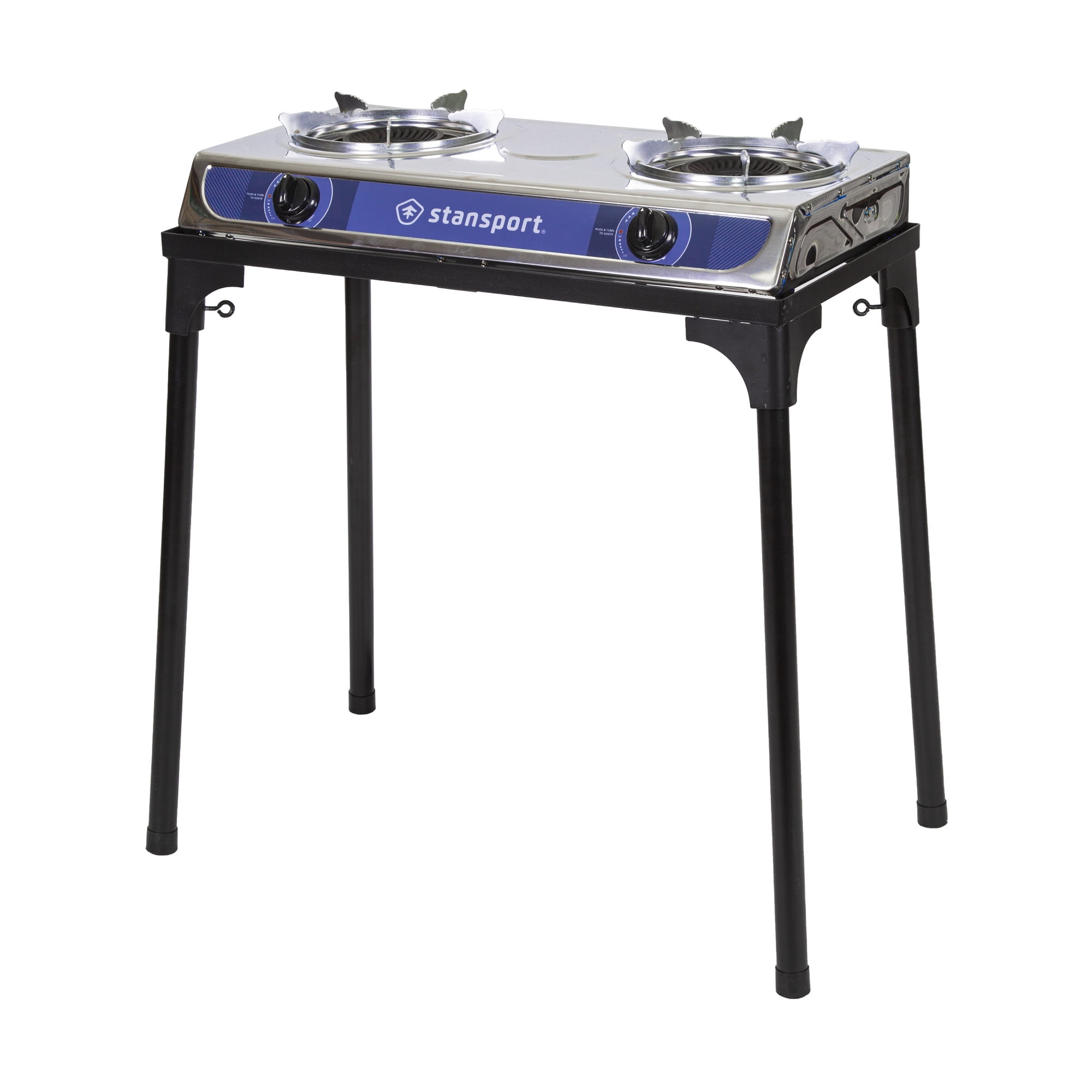 2-Burner Regulated Propane Stove - Silver - Stansport