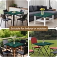 thumbnail image 5 of Teal and Black Checkerboard Pattern Square Fitted Tablecloth with Elastic Edge,Square Table Cover,Washable Elastic Table Cover for Home Kitchen Party Decor 34"x34", 5 of 6