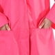 thumbnail image 3 of Inteprter Chubasquero impermeable y ligero para mujer, con capucha, para exteriores, senderismo, chaqueta larga, Poncho Paraguas de lluvia rosa durazno METRO Inteprter JJ13982-06, 3 of 6
