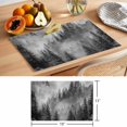 thumbnail image 6 of Black Grey Mountain Placemats Set of 8 Misty Forest Nature Woodland Pine Tree Landscape Place Mats Indoor Wipeable Table Mats Washable Dining Table Placemats for Kitchen Holiday Decor 13x19 Inch, 6 of 9