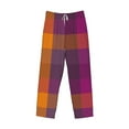 thumbnail image 4 of Balery Men'S Purple Yellow Buffalo Plaid Pants,Sleepwear Pants,Pajama Pants,Pj Bottoms Drawstring And Pockets-X-Large, 4 of 9