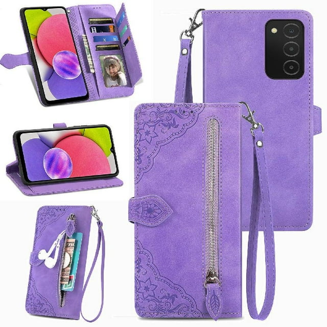 Funda billetera anti-golpes para GANGXUN Samsung A03S , ideal para día a día y trabajo