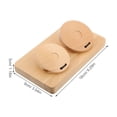 thumbnail image 2 of TEHAUX Roulettes en Bois Instruments de Musique Kaki 1Pcs Compétences Motrices Fines Montessori, 2 of 6
