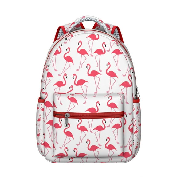 "Flamingo College Laptop Backpack - Trendy Waterproof Bookbag, Durable School Bag Gift for High School & University"