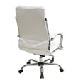 thumbnail image 4 of Executive Chair with Thick Padded White Faux Leather Seat, 4 of 5