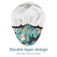 thumbnail image 4 of Shower Caps,Dog Pattern with Pioneer Flower Background Waterproof Shower Cap for Women 4 Pieces,Double Reusable Hair Cover for Shower PEVA Elastic Stretch Hem, 4 of 7