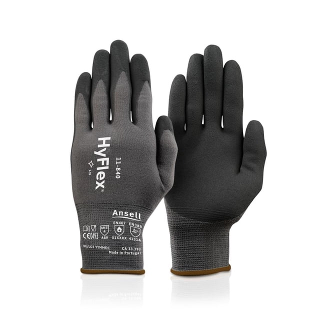 Guantes industriales Ansell HyFlex 11-840 ergonómicos grandes (9)