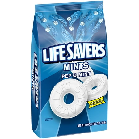 LIFE SAVERS Mints Pep-O-Mint Hard Candy, 41 Ounce Party Size (Best Natural Breath Mints)