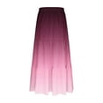 thumbnail image 5 of Mgmyaa Womens Maxi Skirt Casual Comfy Gradient Color A-Line Elastic Waist Long Skirts, 5 of 6